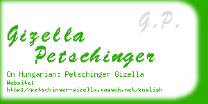 gizella petschinger business card